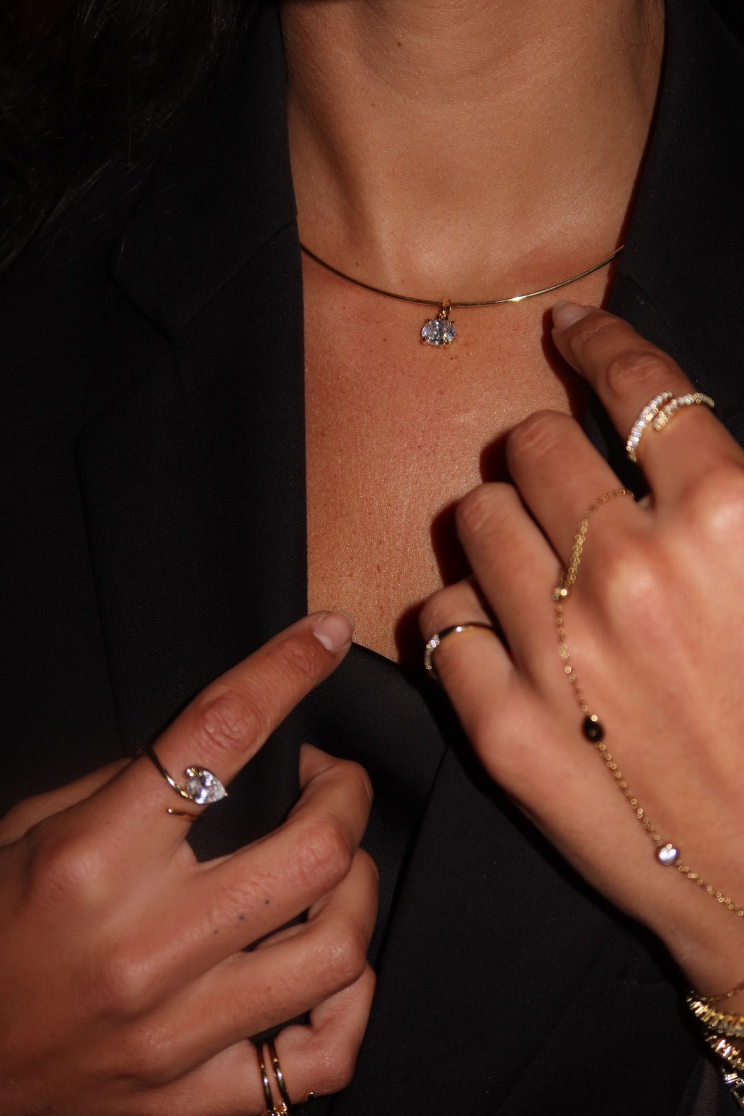 Orée - Oval East West Diamond Drop - NOA Jewels - 