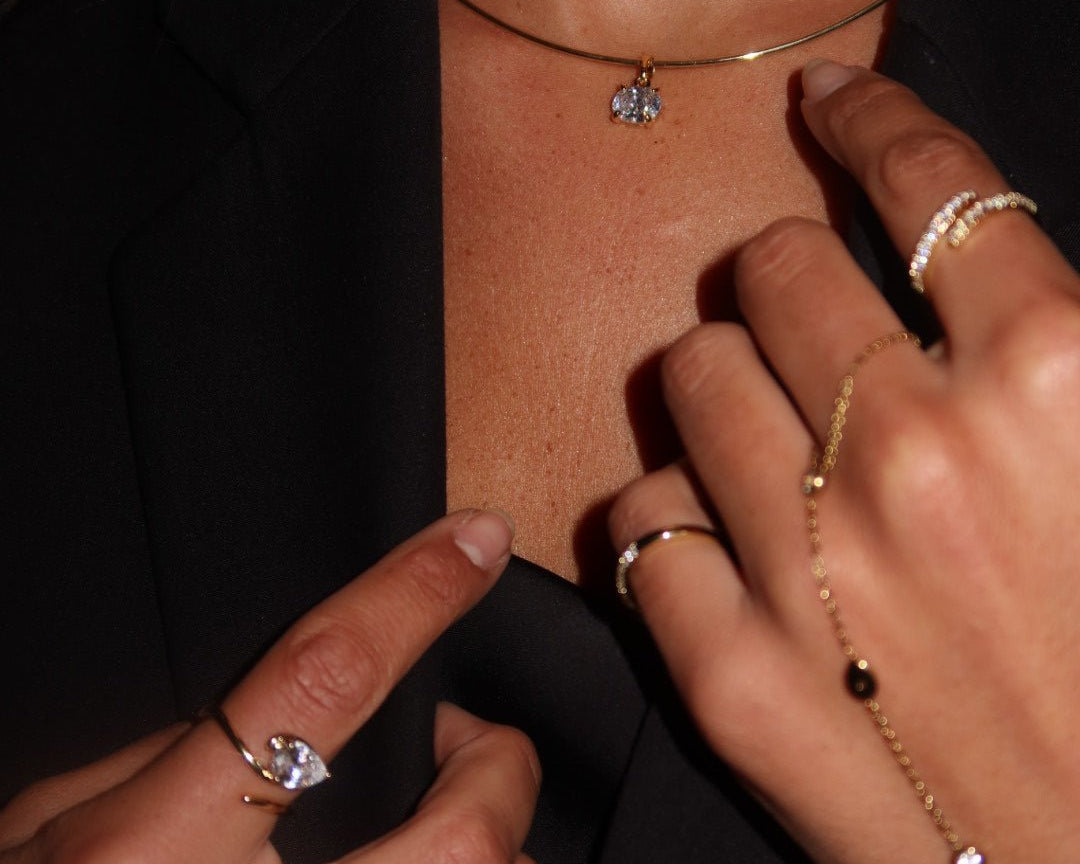 Orée - Oval East West Diamond Drop - NOA Jewels - 