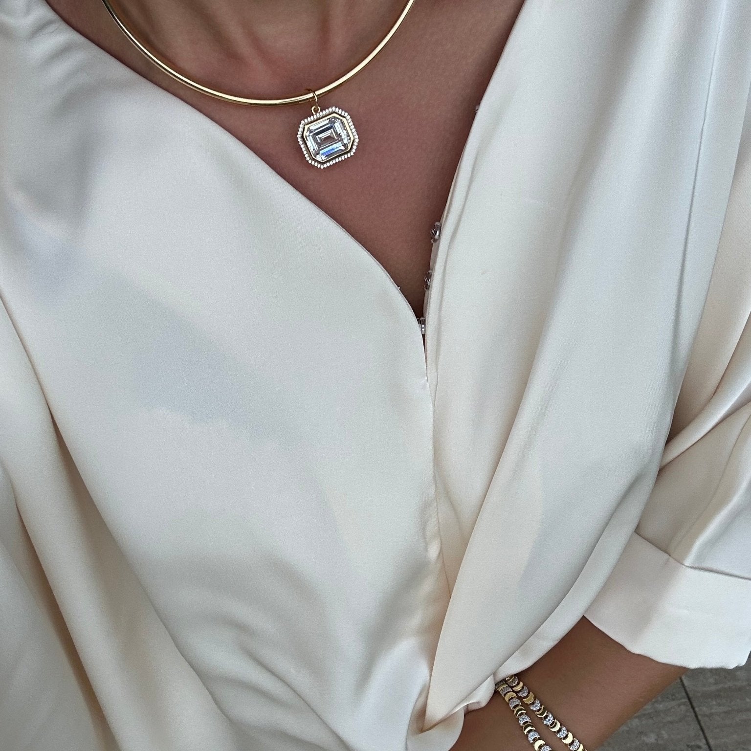 Orée XL Diamond Medallion - NOA Jewels - 