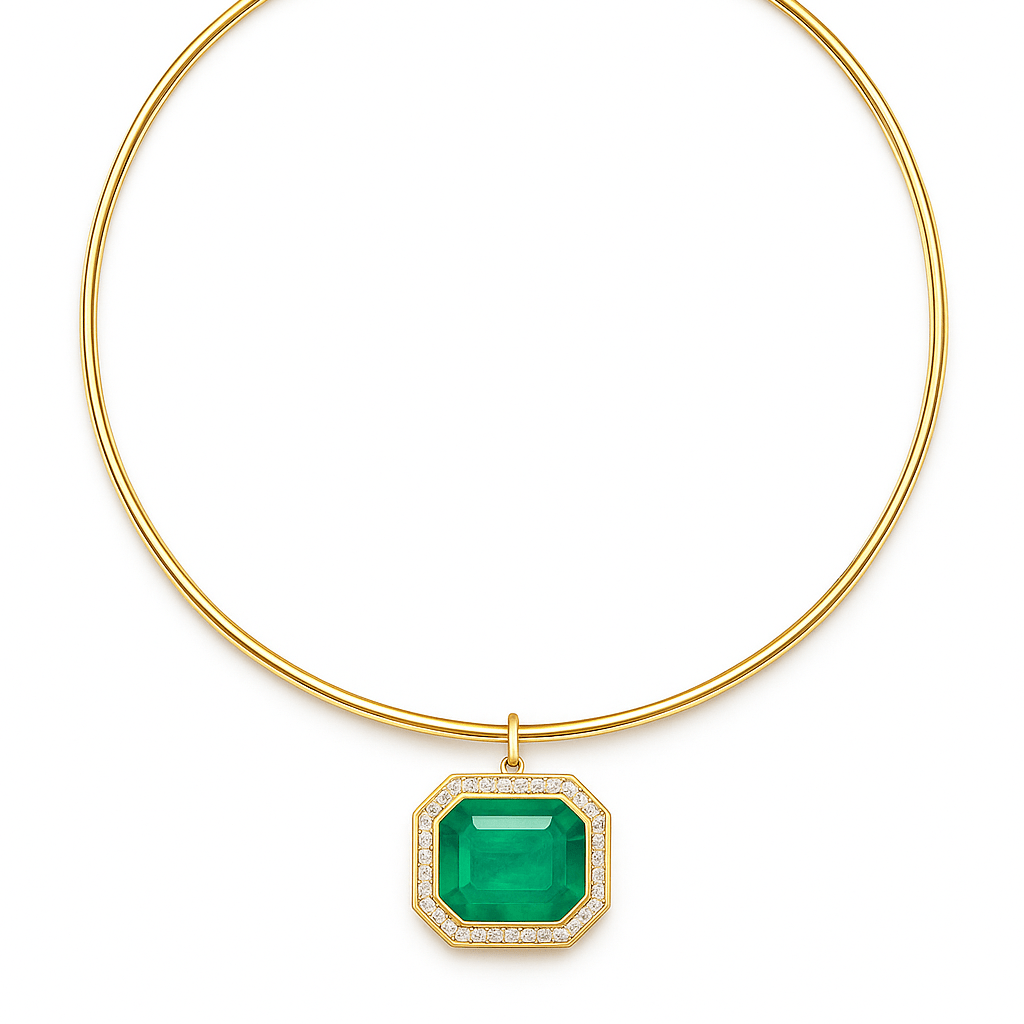Orée XL Emerald Medallion - NOA Jewels - 