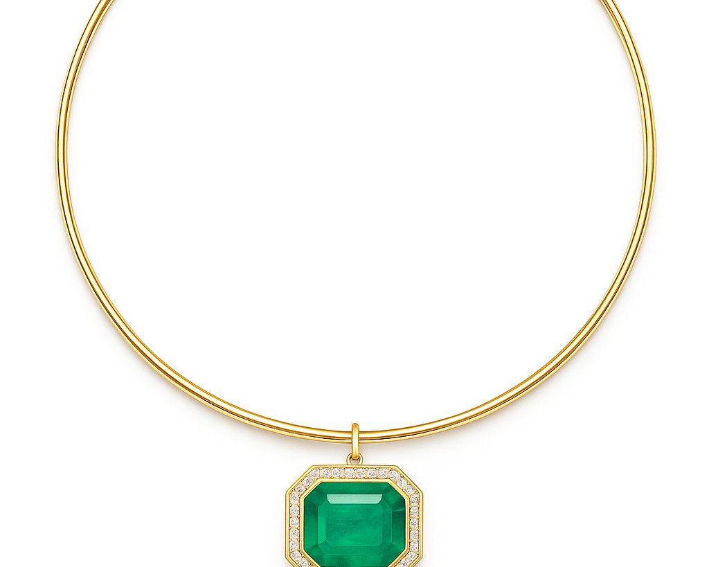 Orée XL Emerald Medallion - NOA Jewels - 