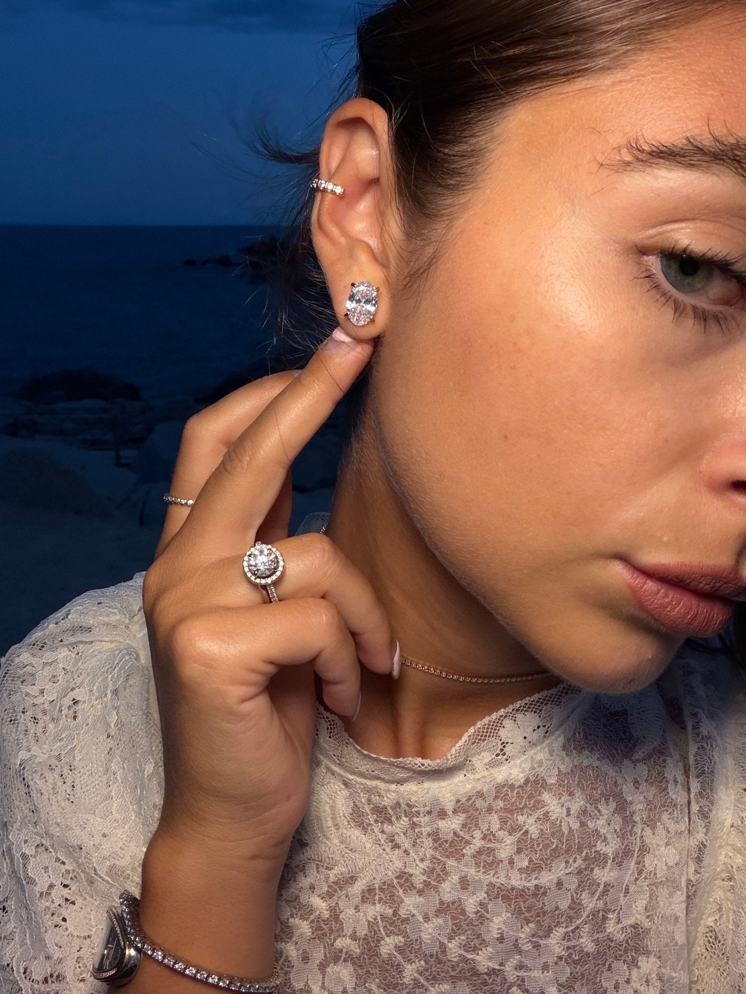 Oval Diamond Studs - NOA Jewels - Earrings