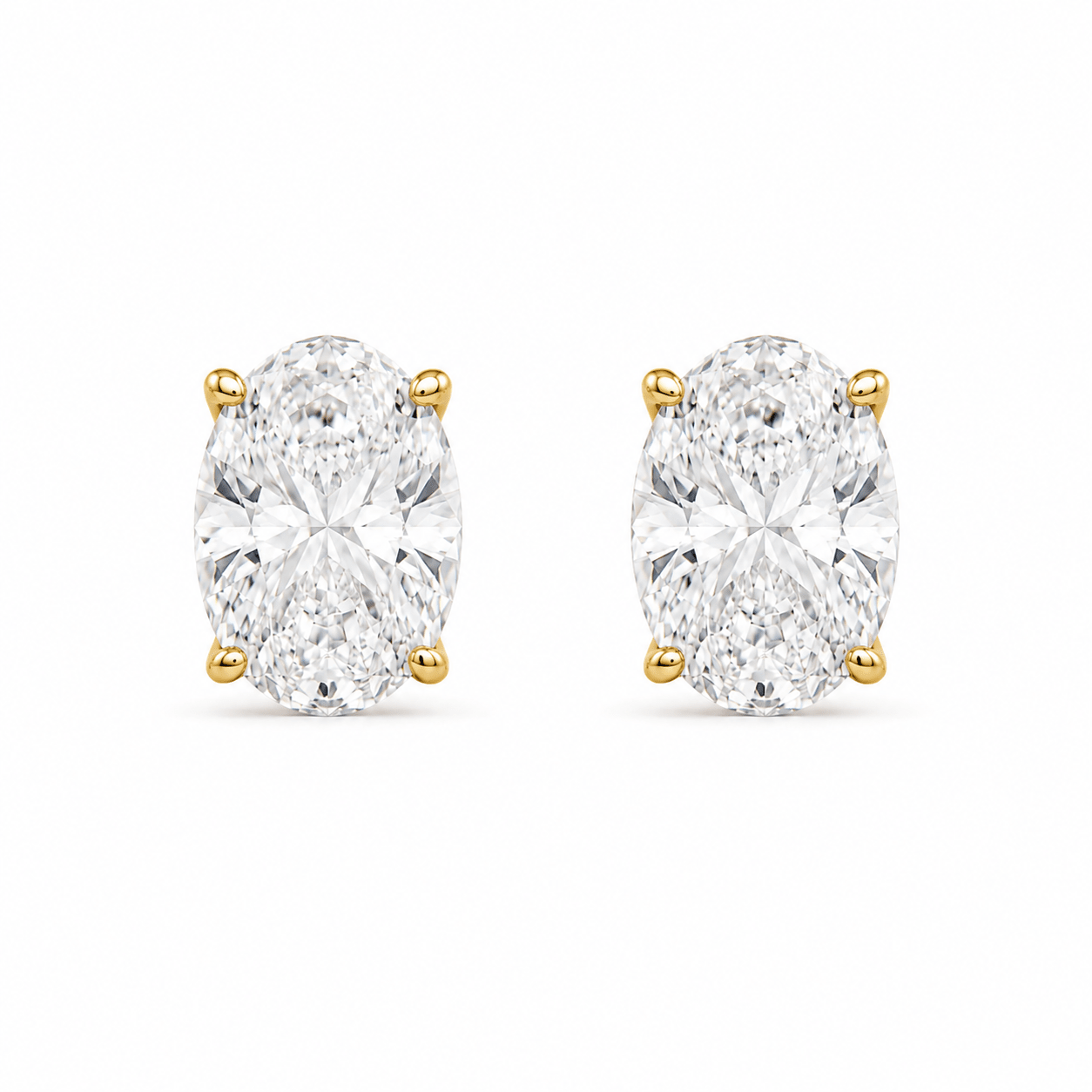 Oval Diamond Studs - NOA Jewels - Earrings