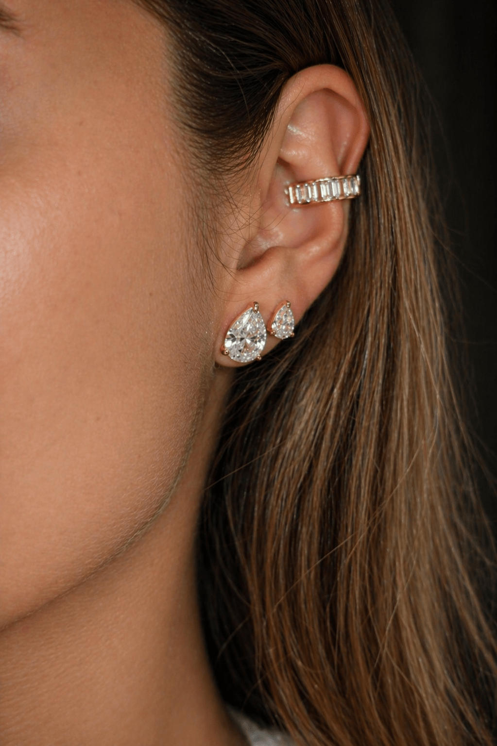 Pear Diamond Studs - NOA Jewels - 