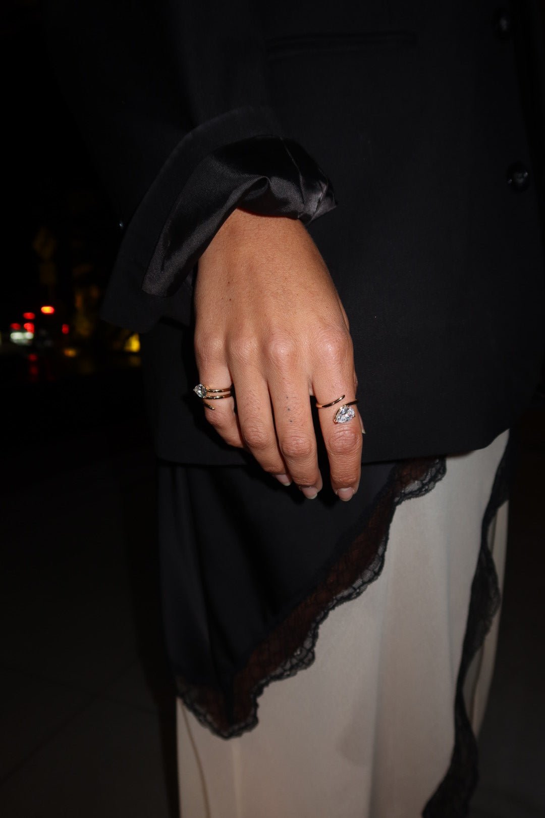 Pear Diamond Wrap Ring - NOA Jewels - 