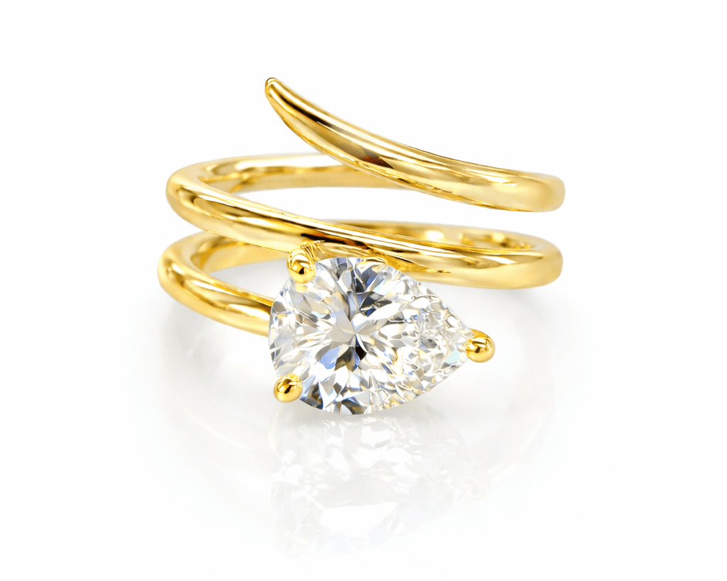 Pear Double Diamond Wrap Ring - NOA Jewels - Rings