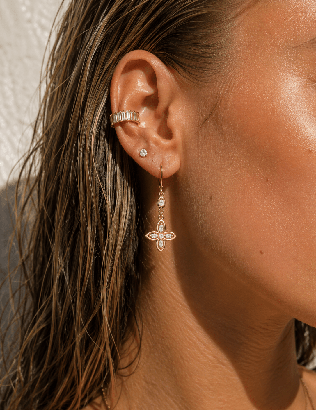 Quatrefoil Drop Earrings - NOA Jewels - 