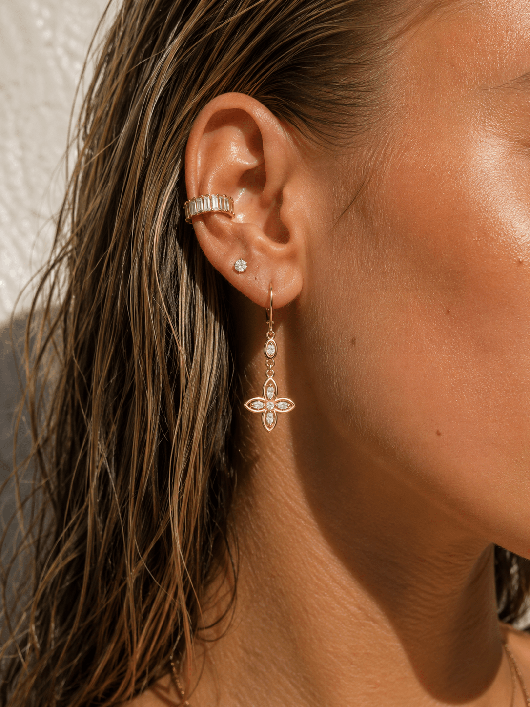 Quatrefoil Drop Earrings - NOA Jewels - 