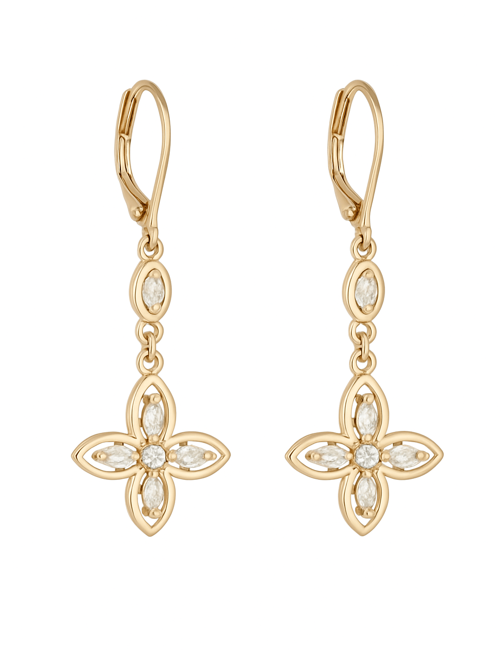 Quatrefoil Drop Earrings - NOA Jewels - 