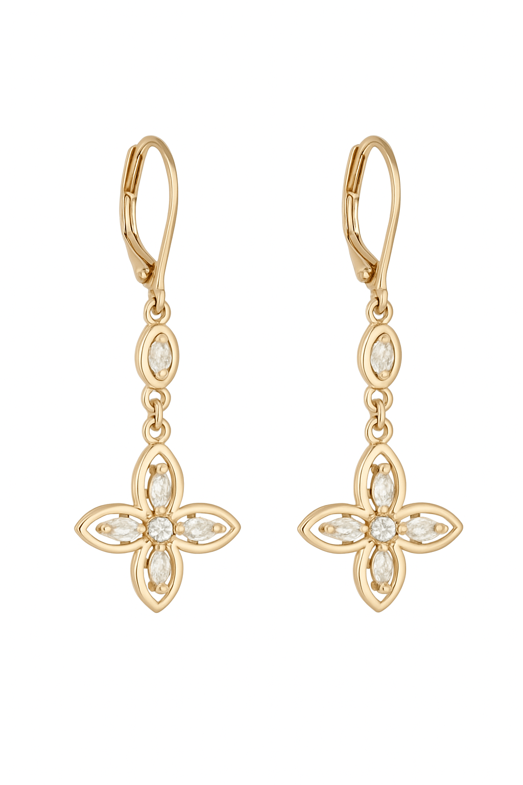 Quatrefoil Drop Earrings - NOA Jewels - 
