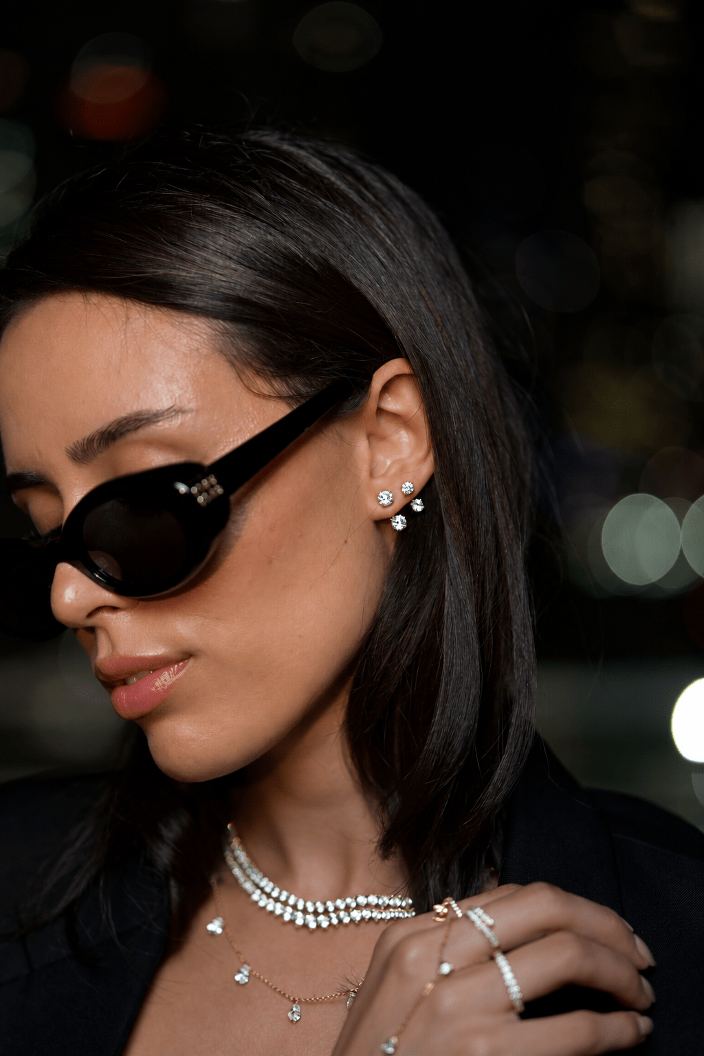 Round Floating Studs - NOA Jewels - Earrings