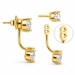 Round Floating Studs - NOA Jewels - Earrings