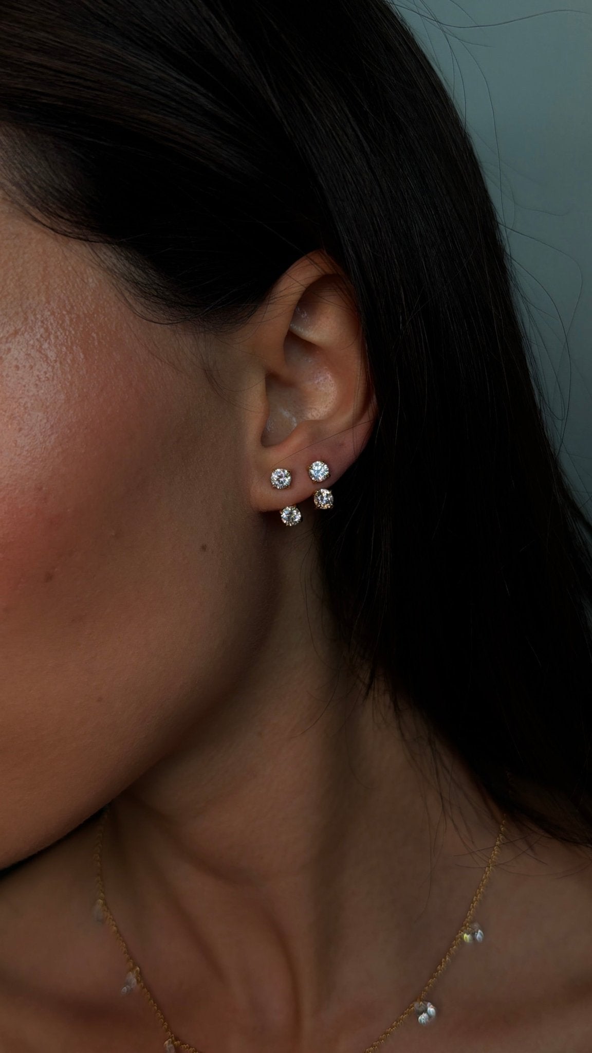 Round Floating Studs - NOA Jewels - Earrings