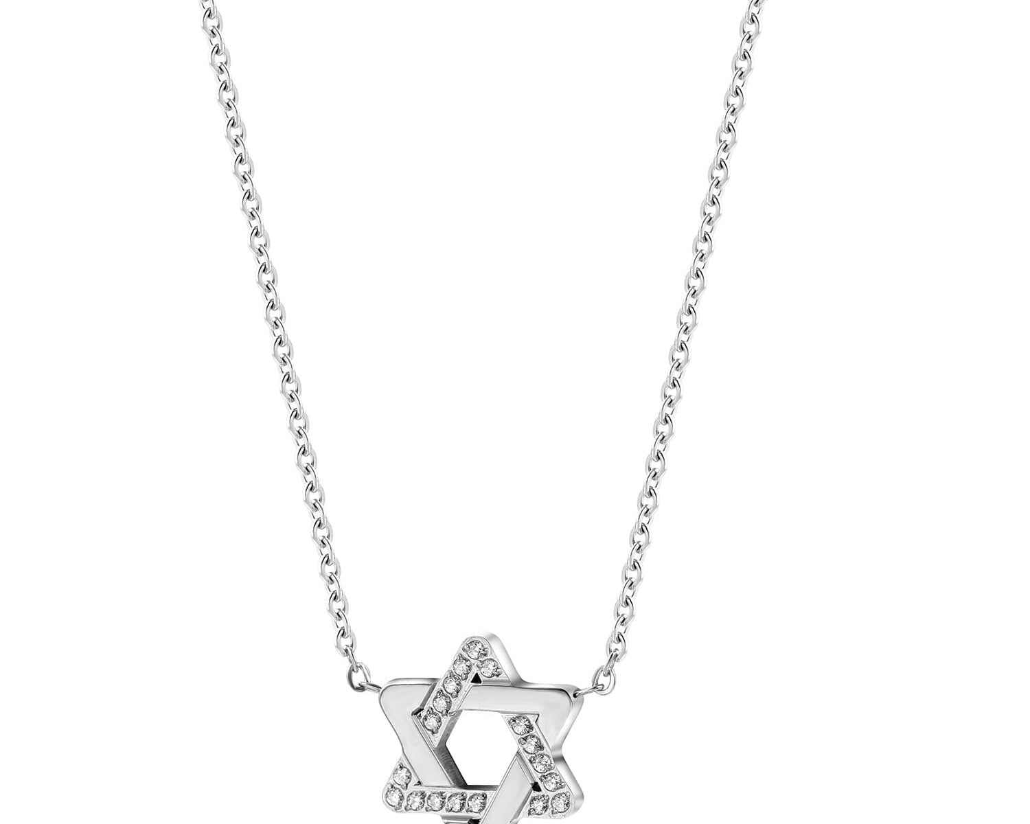 Star of David Necklace Half Pave - NOA Jewels - 