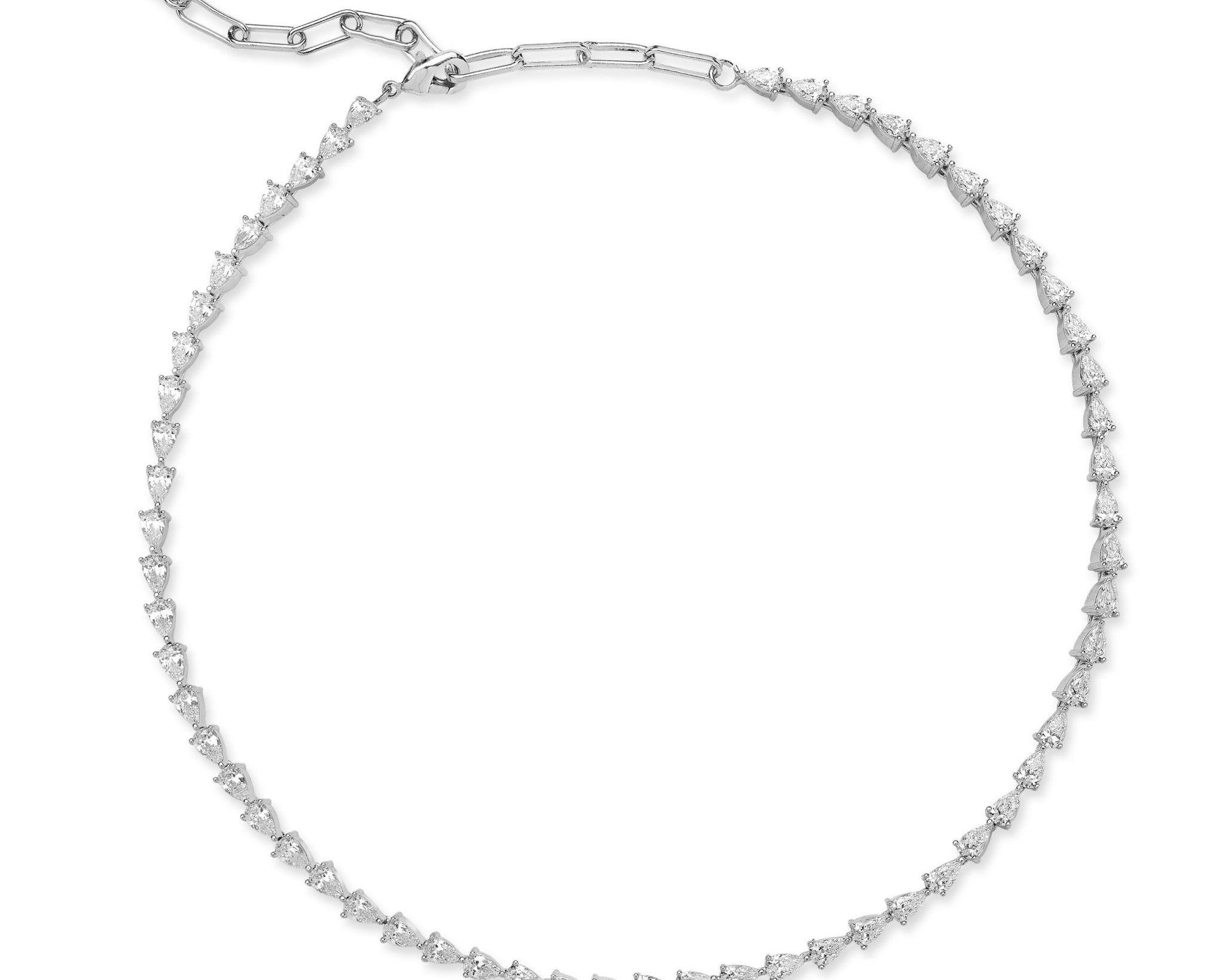 Tear Drop Tennis necklace - NOA Jewels - 