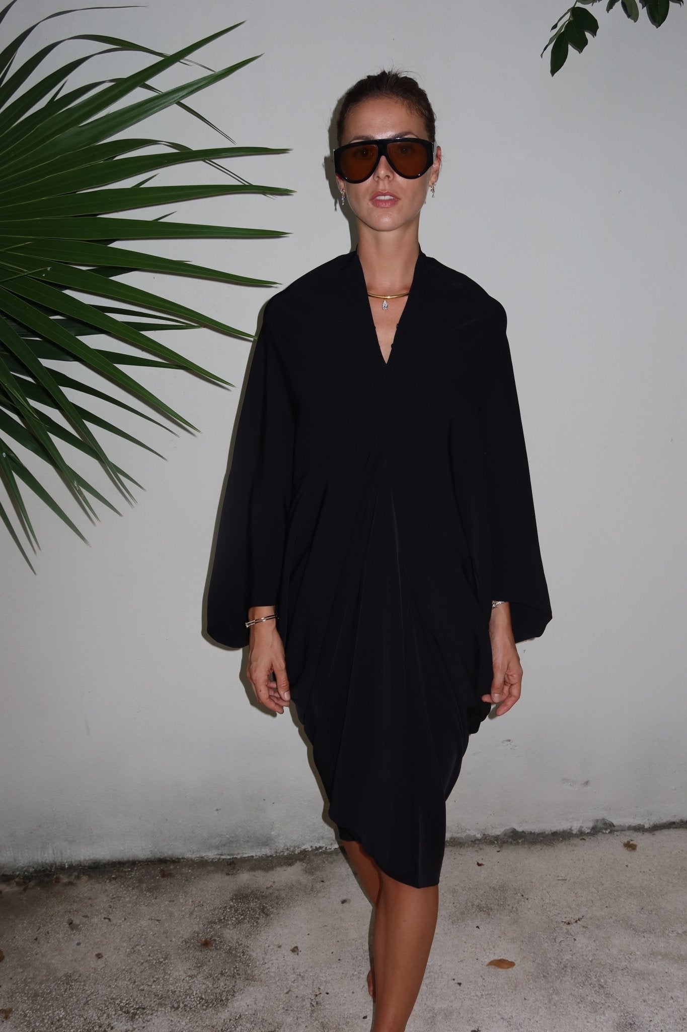 The Black Drape Dress - NOA Jewels - 