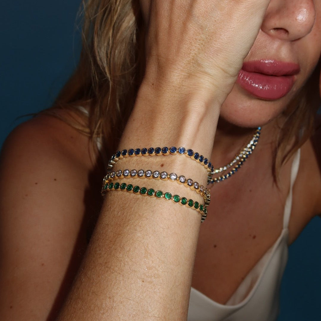 The Countess Waterproof Blue Sapphire Bracelet - NOA Jewels - 