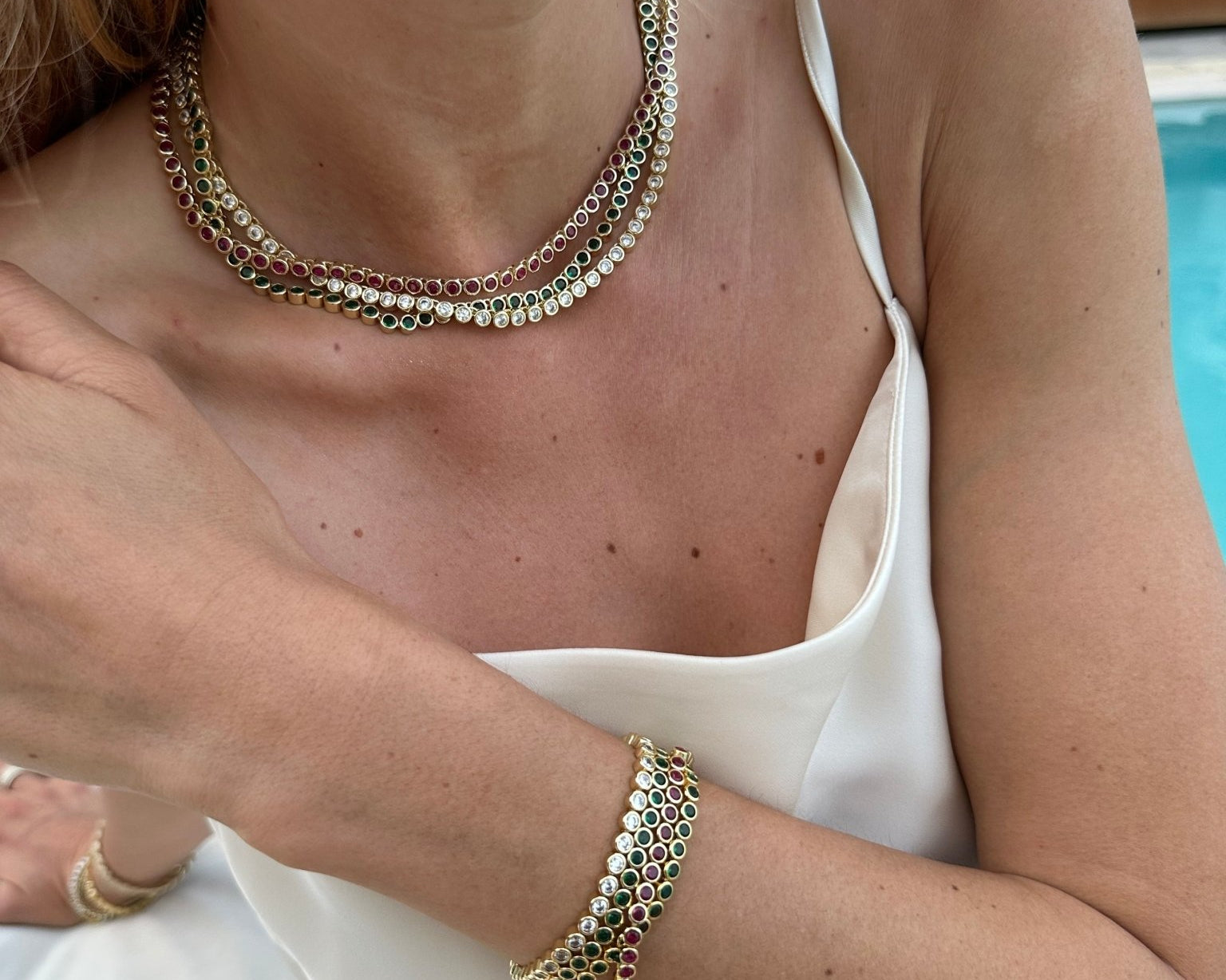 The Countess Waterproof Emerald Bracelet - NOA Jewels - 