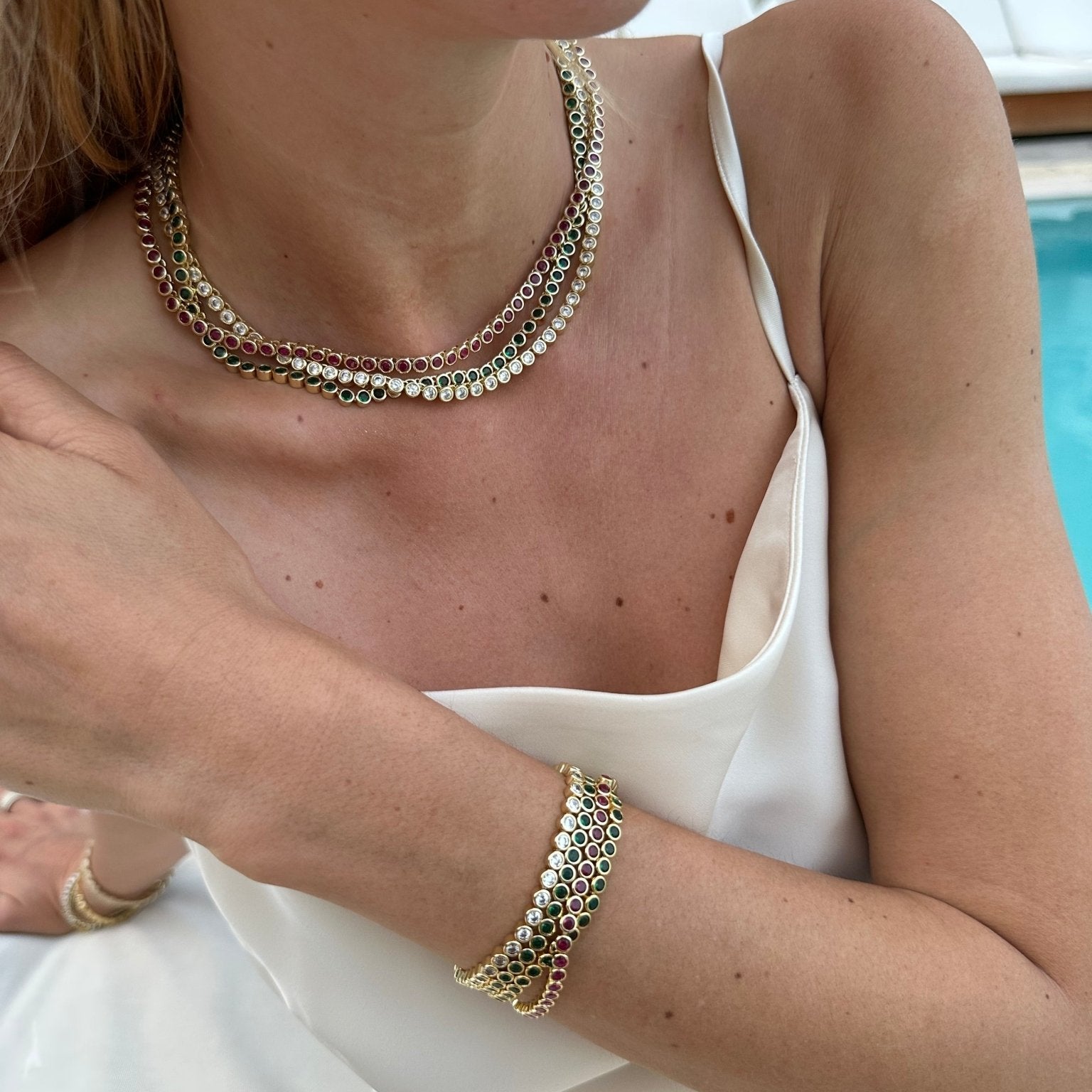 The Countess Waterproof Emerald Bracelet - NOA Jewels - 