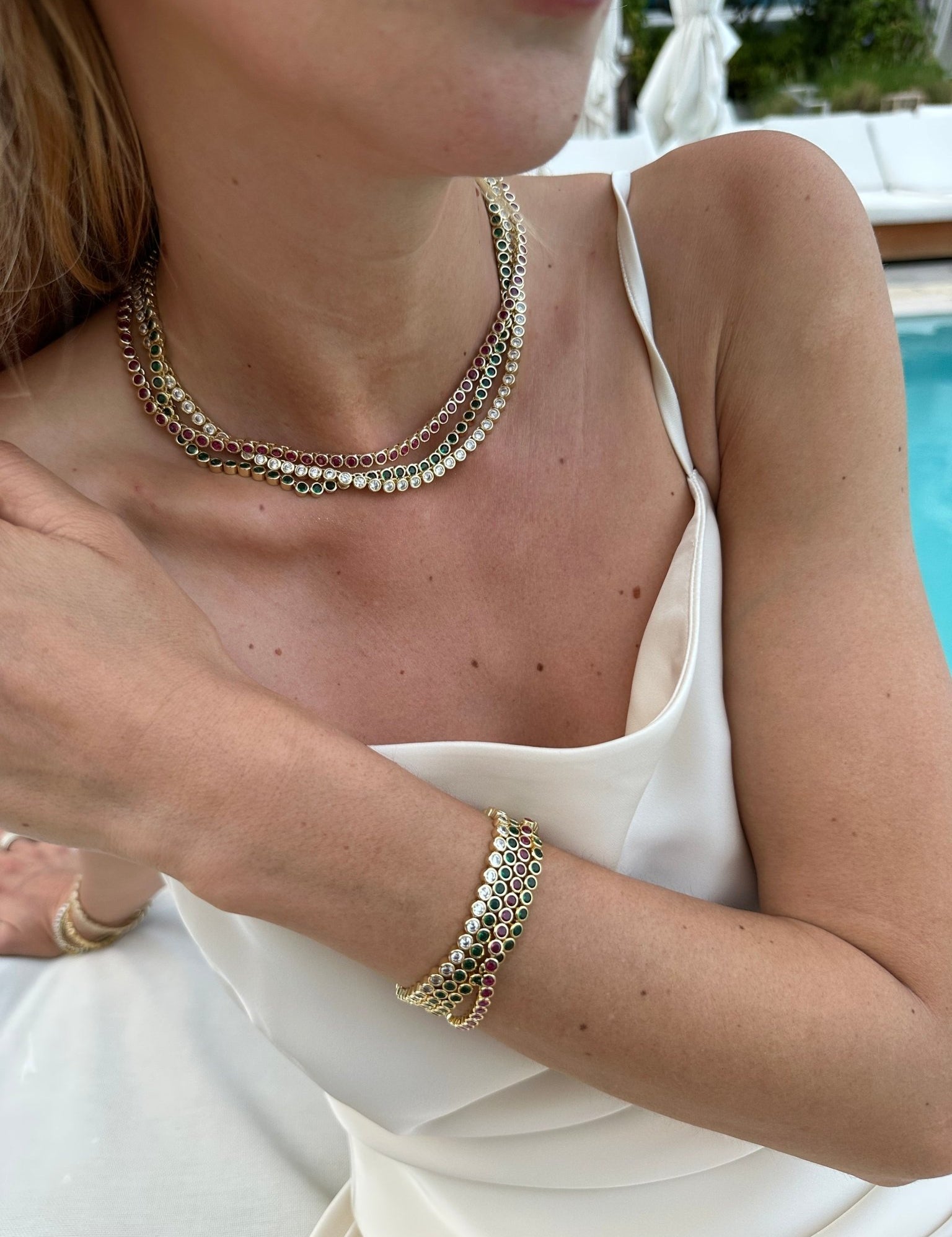 The Countess Waterproof Emerald Bracelet - NOA Jewels - 