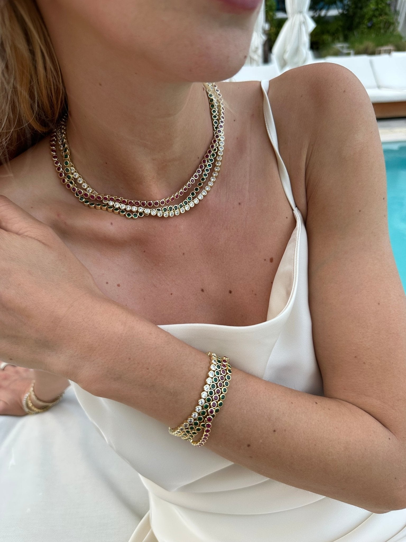 The Countess Waterproof Emerald Bracelet - NOA Jewels - 