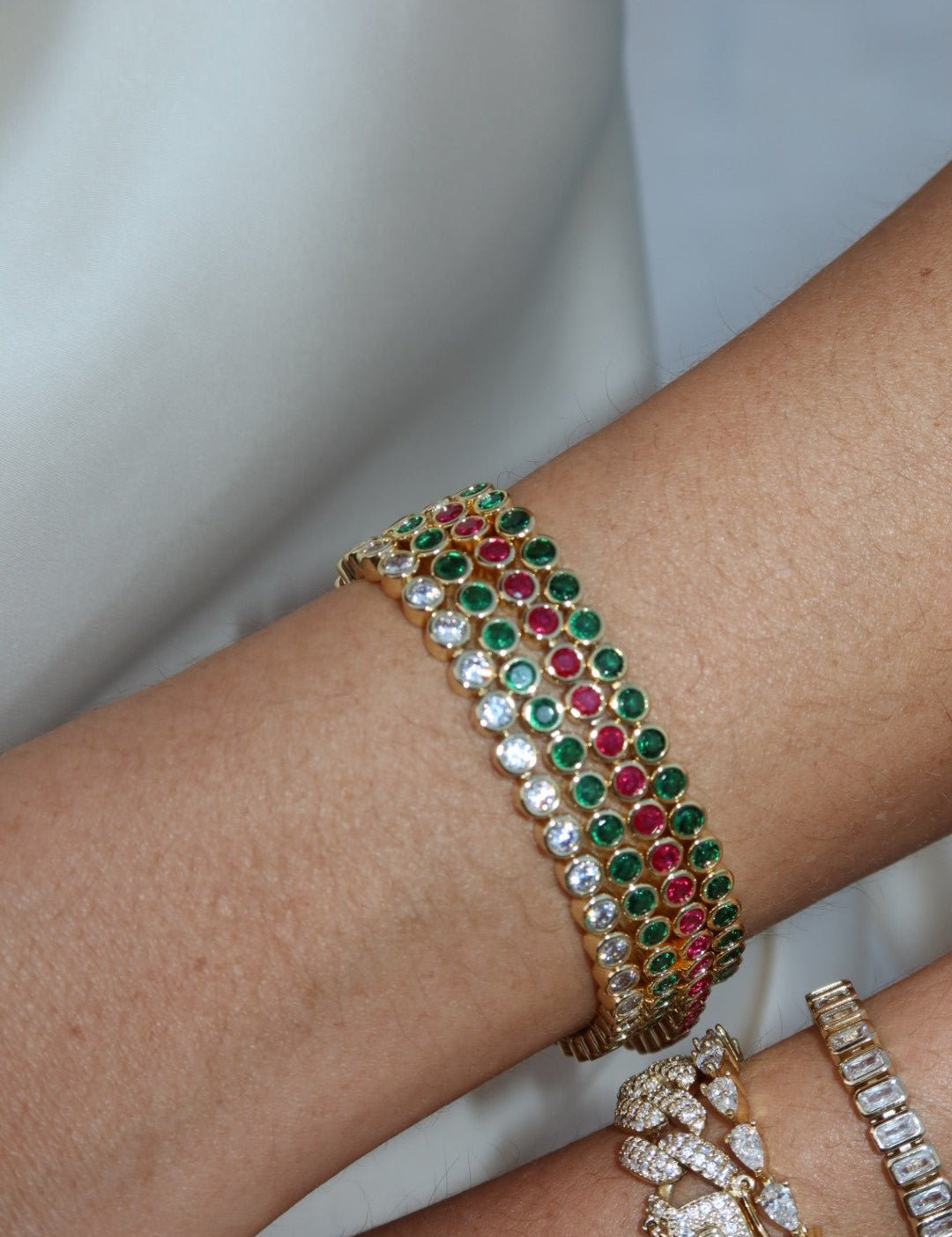 The Countess Waterproof Emerald Bracelet - NOA Jewels - 