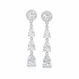 The Diamond Convertible - 2 - in - 1 Bezel Stud & Pear Cascade Back Drop Earrings - NOA Jewels - 