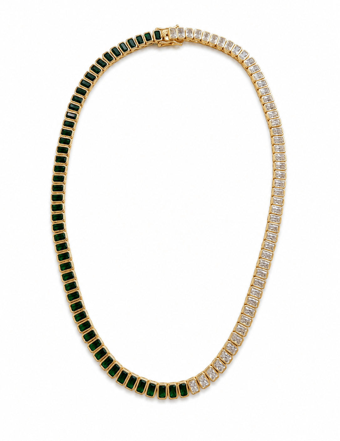 The Duchess Diamond & Emerald Tennis Necklace - NOA Jewels -