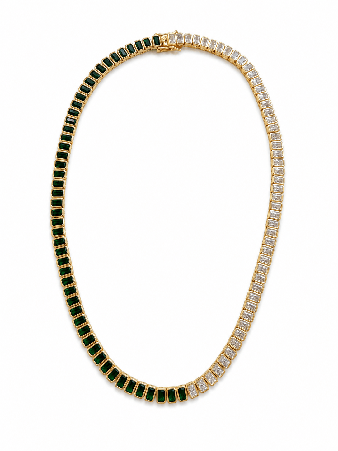 The Duchess Diamond & Emerald Tennis Necklace - NOA Jewels -