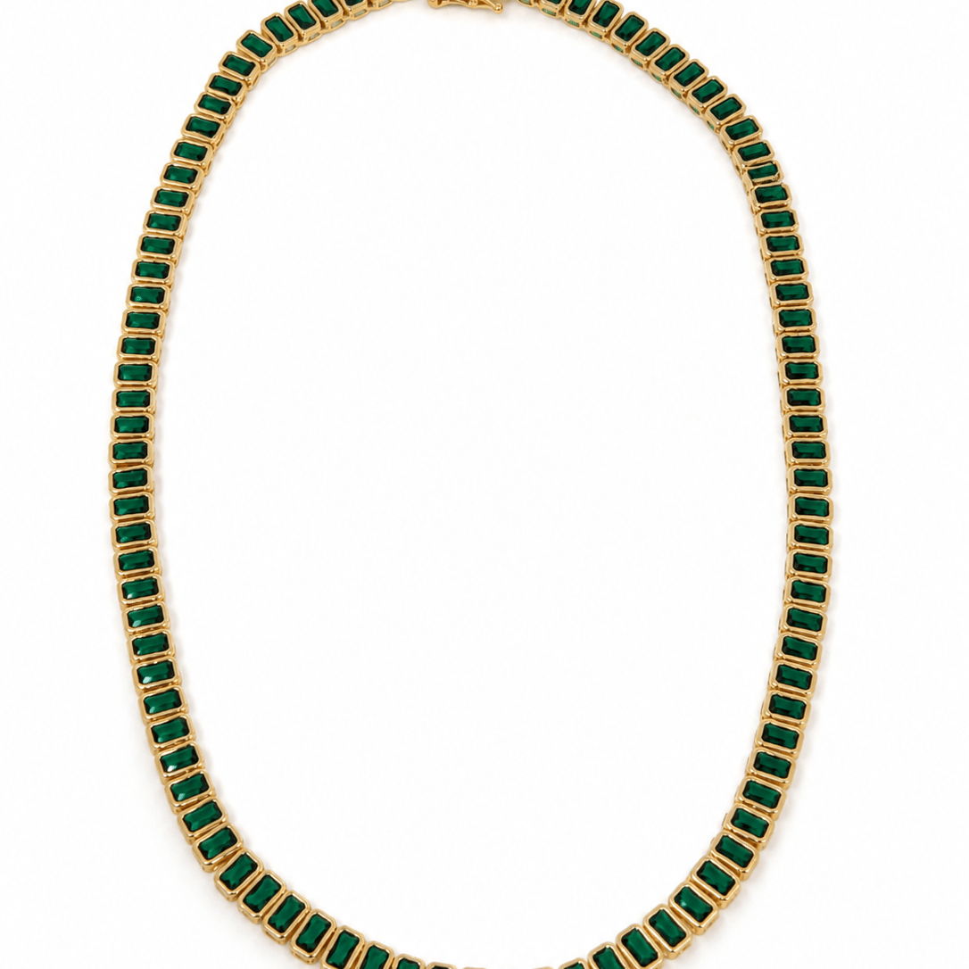 The Duchess Emerald Tennis Necklace - NOA Jewels -