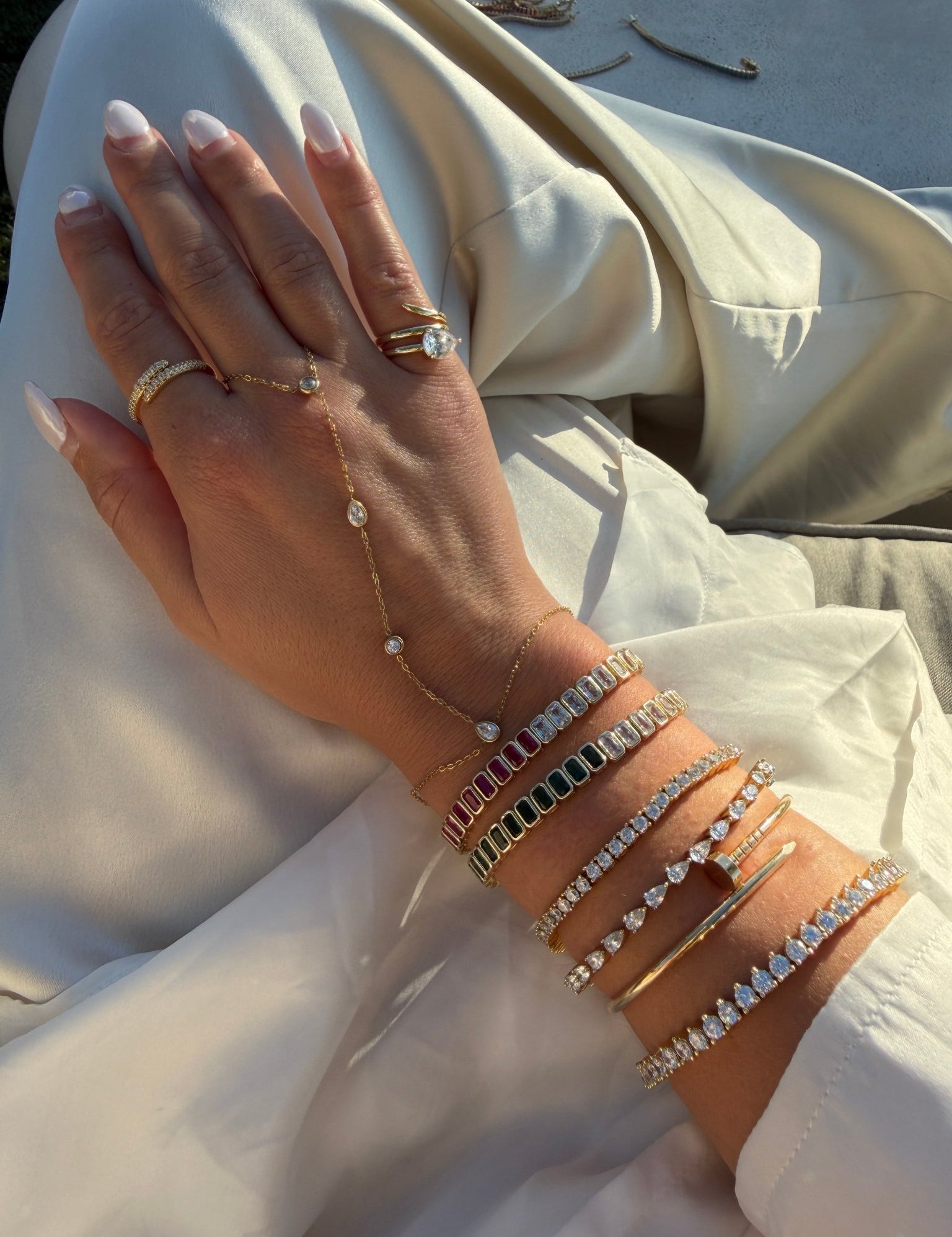 The Duchess Ruby & Diamond Tennis Bracelet - NOA Jewels -