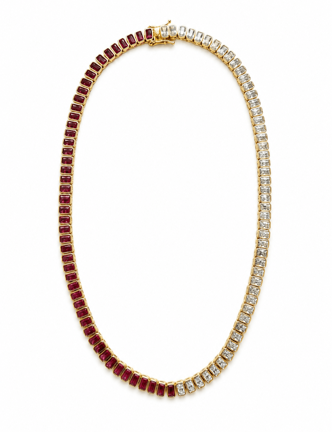 The Duchess Ruby & Diamond Tennis Necklace - NOA Jewels -