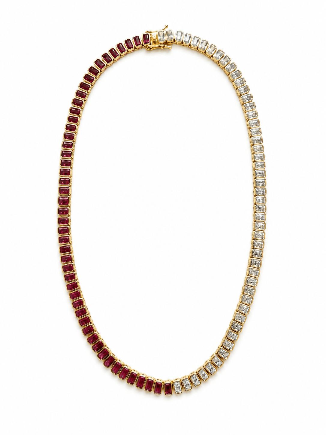 The Duchess Ruby & Diamond Tennis Necklace - NOA Jewels -