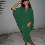The Emerald Drape Dress - NOA Jewels - 