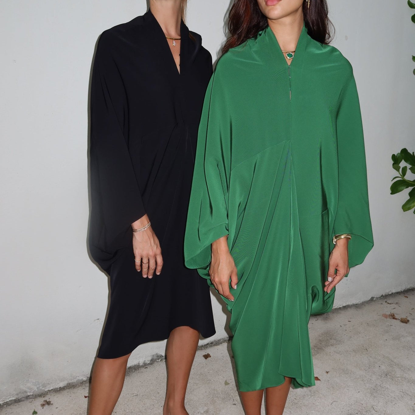 The Emerald Drape Dress - NOA Jewels - 