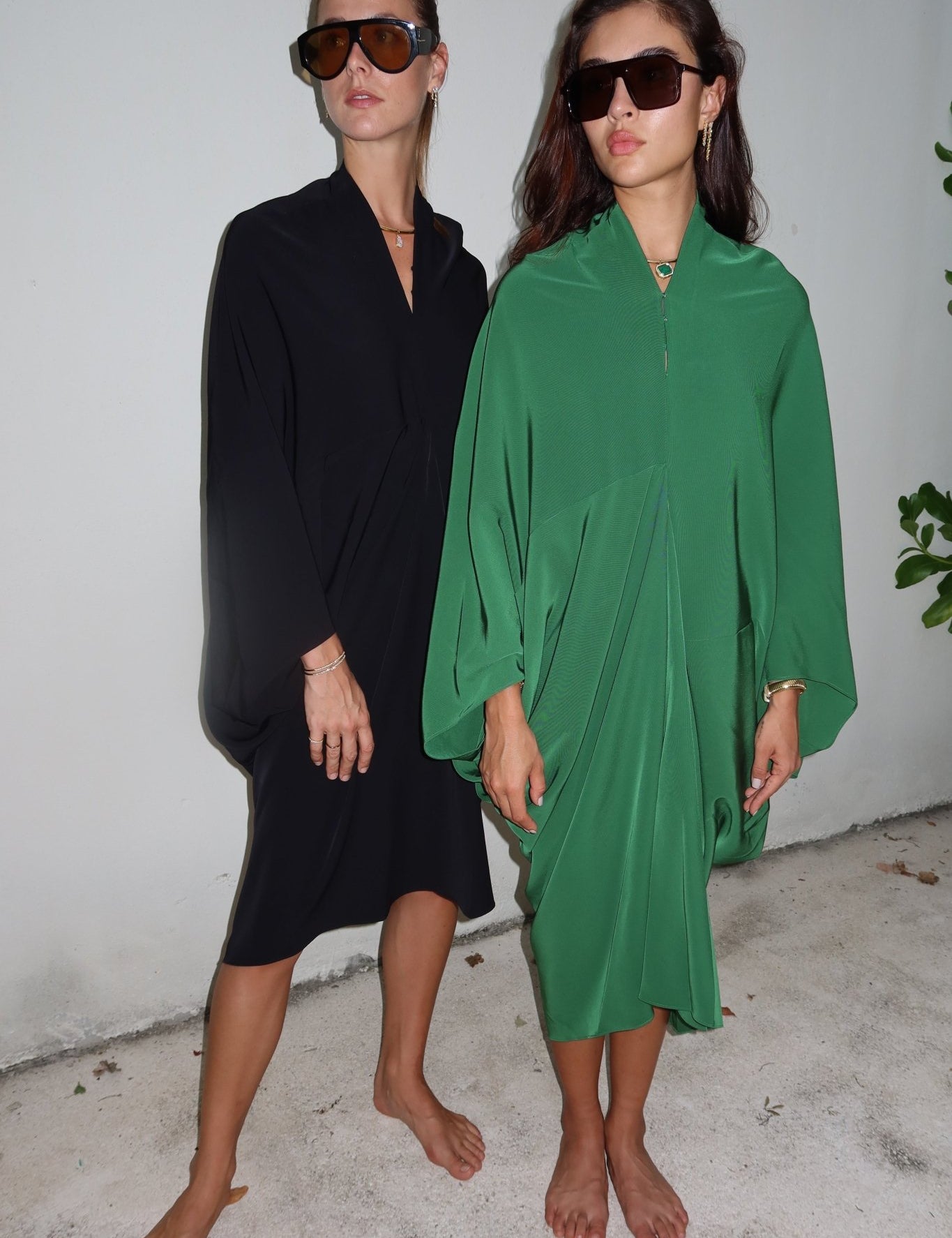 The Emerald Drape Dress - NOA Jewels - 