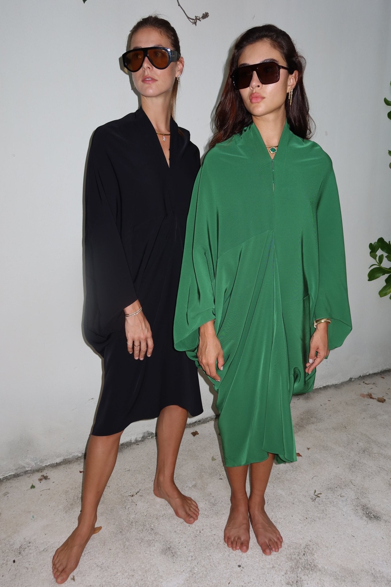 The Emerald Drape Dress - NOA Jewels - 