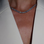 The Royal: Diamond 3 Prong Tennis Necklace - NOA Jewels - 