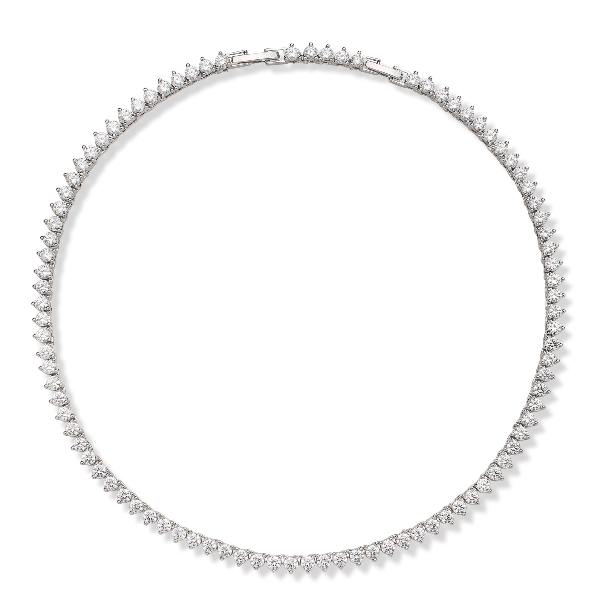 The Royal: Diamond 3 Prong Tennis Necklace - NOA Jewels -