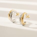 Two Tone Perfect Hoops - NOA Jewels - 