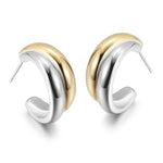 Two Tone Perfect Hoops - NOA Jewels - 