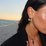 Valerie - Round Diamond Stud Huggie - NOA Jewels - 