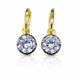 Valerie - Round Diamond Stud Huggie - NOA Jewels - 