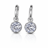 Valerie - Round Diamond Stud Huggie - NOA Jewels - 