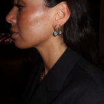 Valerie - Round Diamond Stud Huggie - NOA Jewels - 