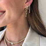 Silhouette Diamond Huggies Strand