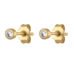 Bezel Diamond Studs - NOA - Earrings