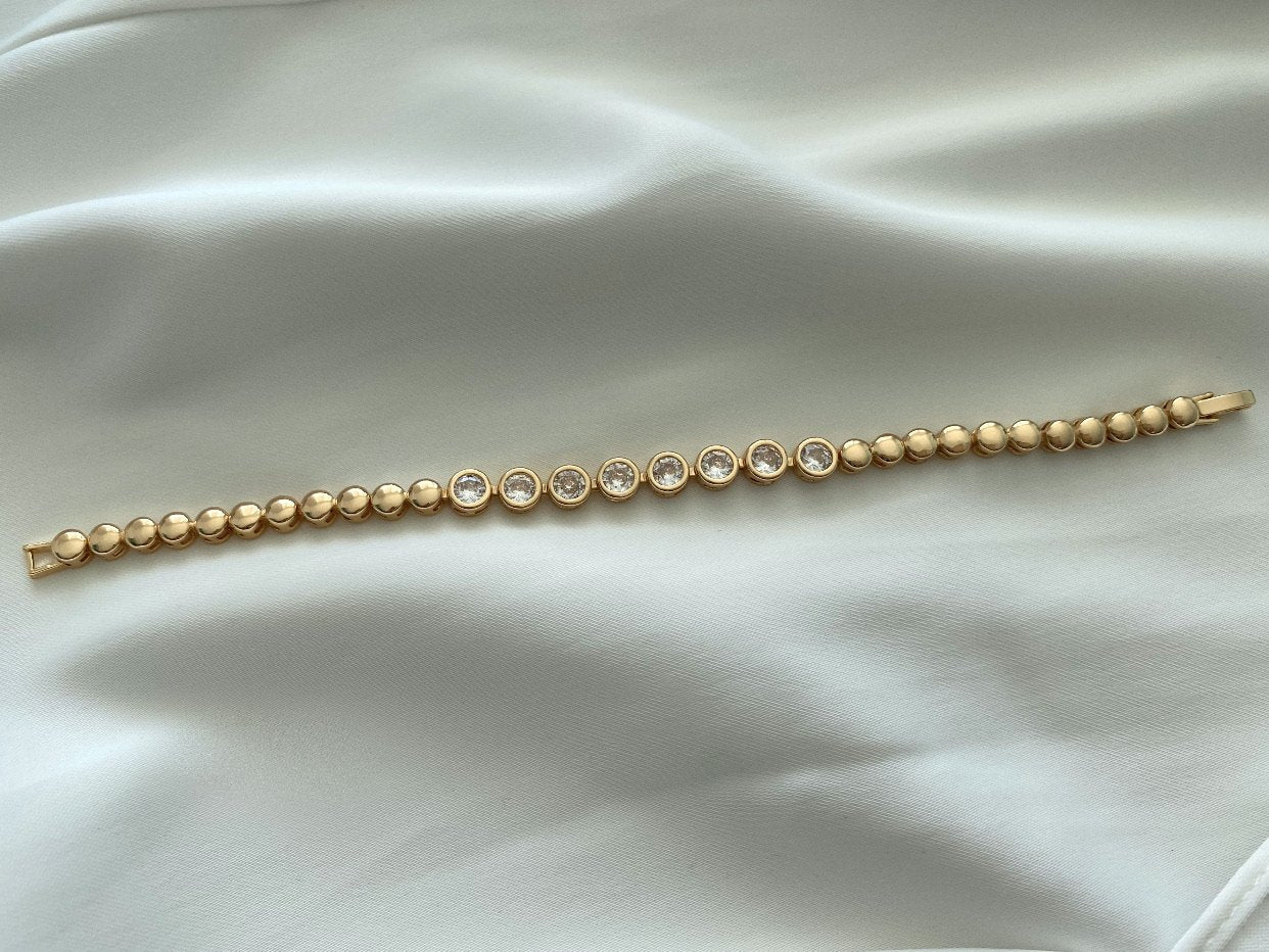 Bezel Tennis Bracelet Rosé