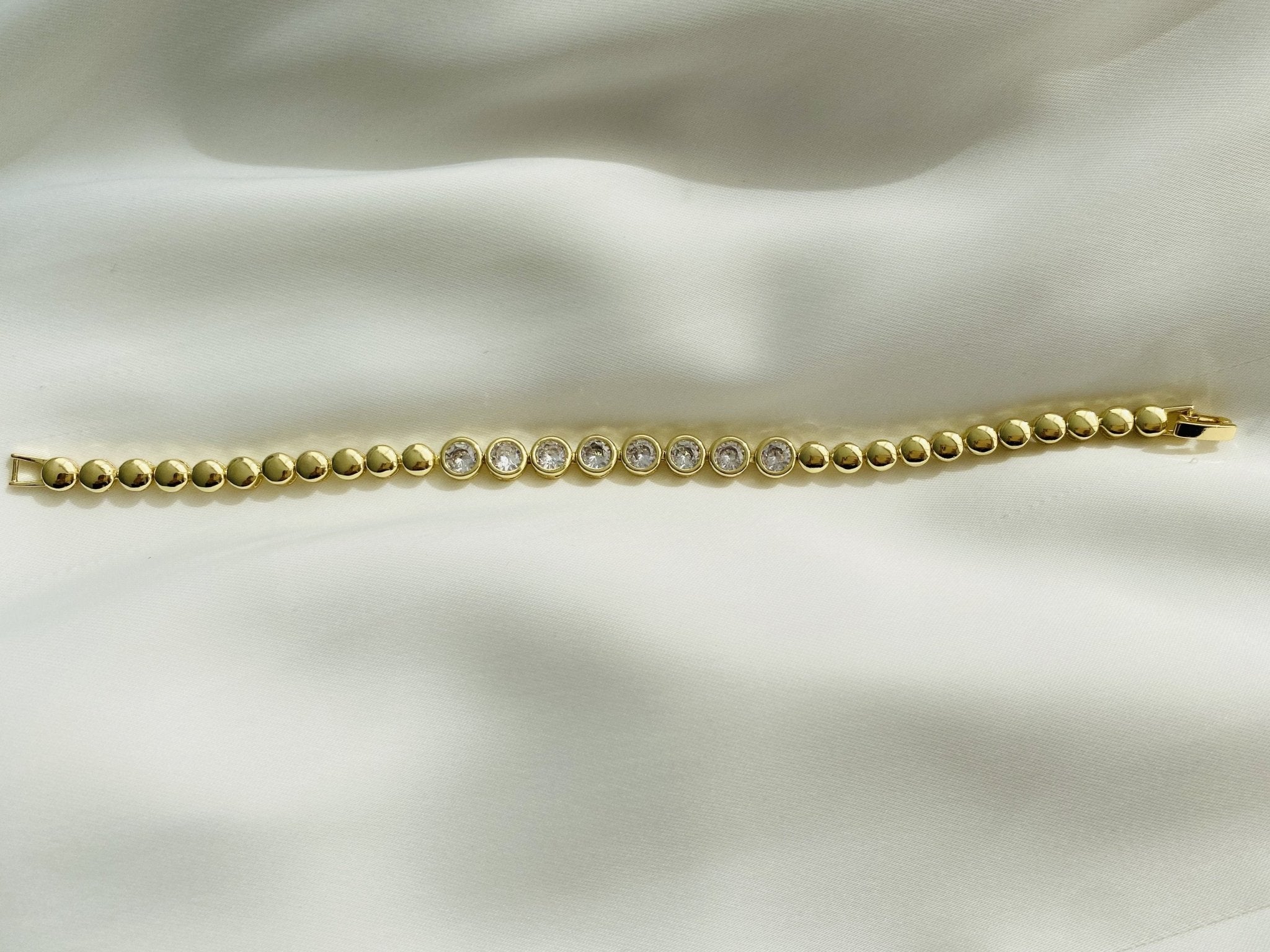 Bezel Tennis Bracelet Yellow Gold - NOA - Bracelet