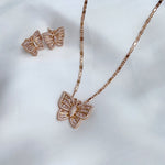 Butterfly Baguette Necklace - Skin Molding Chain - NOA -
